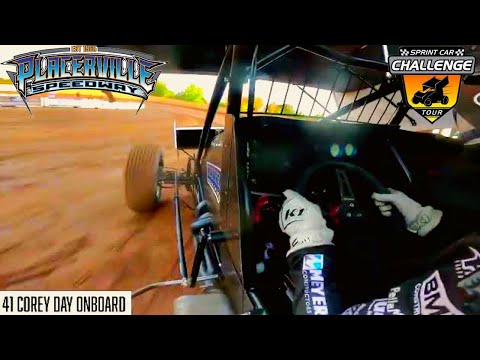 Watch Corey Day Win a SCCT Heat Race At Placerville Speedway ONBOARD - dirt track racing video image