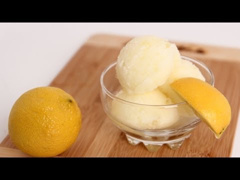 Homemade Lemon Sorbet Recipe - Laura Vitale - Laura in the Kitchen Episode 612 - UCNbngWUqL2eqRw12yAwcICg