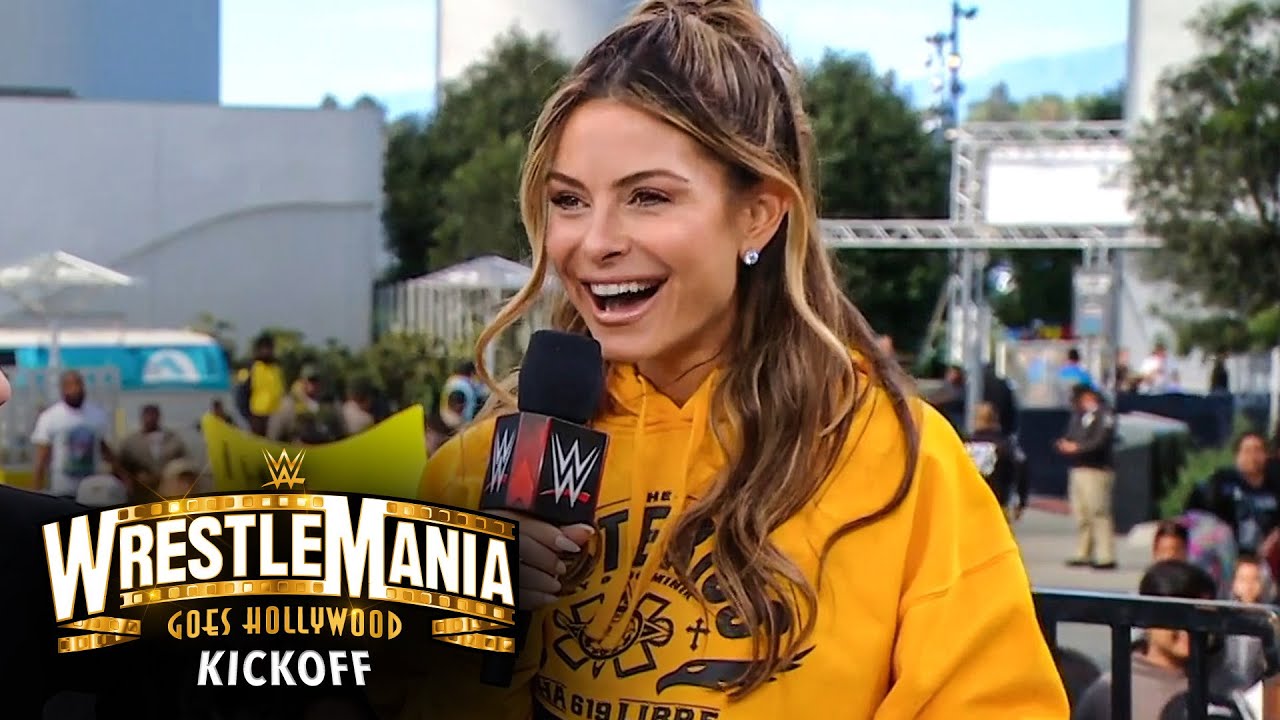 Maria Menounos gushes about Brock Lesnar: WrestleMania 39 Saturday Kickoff