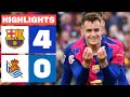 FC BARCELONA 4 - 0 REAL SOCIEDAD I RESUMEN LALIGA EA SPORTS