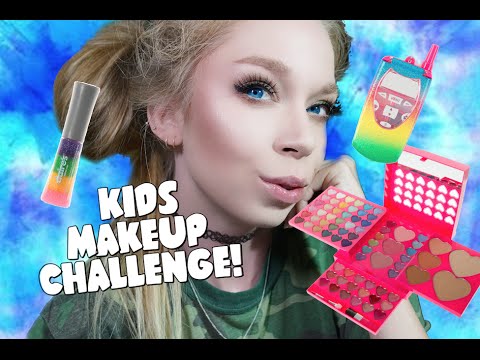 FULL FACE USING ONLY KIDS MAKEUP Challenge | Grav3yardgirl - UCGwPbAQdGA3_88WBuGtg9tw