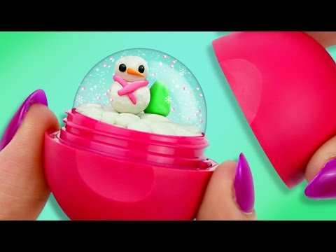 Mini SNOW GLOBE ❄ DIY EOS Lip Balm - UC6gqv2Naj9JiowZgHfPstmg