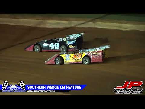 Southern Wedge Late Model Feature - Carolina Speedway 7/5/24 - dirt track racing video image