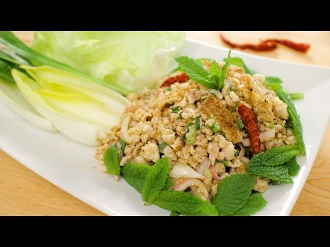 Laab Gai - Spicy Chicken Salad Recipe - Hot Thai Kitchen! - UC27C_HWo-UmKkdWGsRJZ8EA