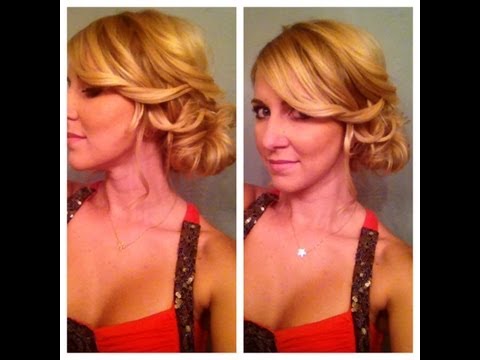 Quick Cute Messy Side Bun Chignon Inspired By Paris Hilton