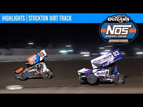 World of Outlaws NOS Energy Drink Sprint Cars | Stockton Dirt Track | September 6, 2024 | HIGHLIGHTS - dirt track racing video image