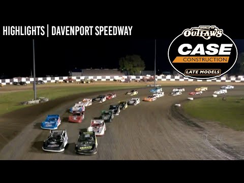 World of Outlaws CASE Late Models at Davenport Speedway August 26, 2022 | HIGHLIGHTS - dirt track racing video image
