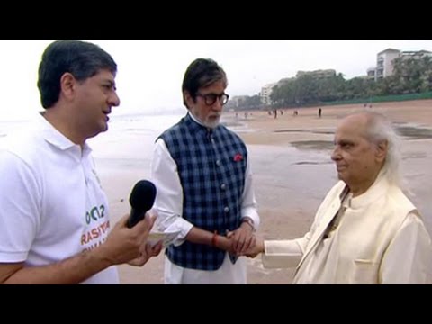 Pandit Jasraj Sings Impromptu At The Cleanathon - UCZFMm1mMw0F81Z37aaEzTUA