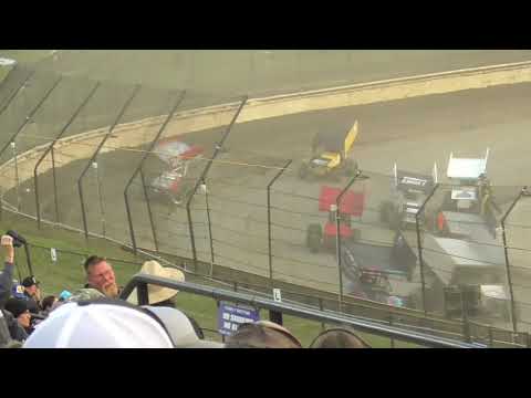 6/23/23 Skagit Speedway #26 Billy Aton Huge Flip in B-Main Night #2 of Dirt Cup. - dirt track racing video image