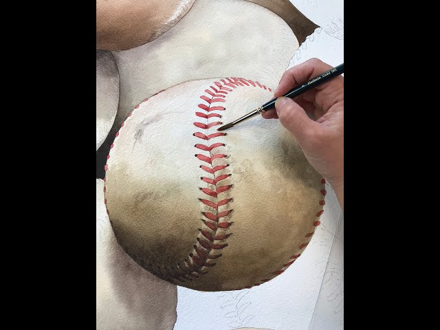 How to Create a Watercolor Baseball Painting