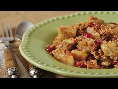 Cranberry Pear & Apple Crumble Recipe Demonstration - Joyofbaking.com - UCFjd060Z3nTHv0UyO8M43mQ