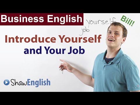 Business English: Introduce Yourself and Your Job