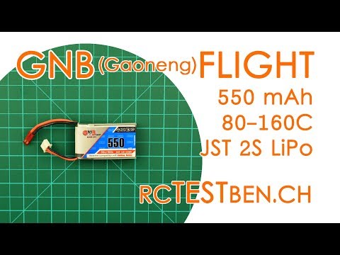 GNB (Gaoneng) Flight 2S 550mAh 80C/160C LiPo Battery Testing - RCTESTBEN.CH - UCBptTBYPtHsl-qDmVPS3lcQ