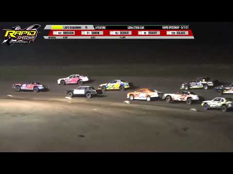 Stock Car Feature | Rapid Speedway | 5-7-2021 - dirt track racing video image