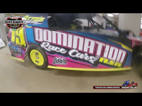 #19 Chad Bauer - 2022 Gateway Dirt Nationals -  Modified - InCar Camera - dirt track racing video image