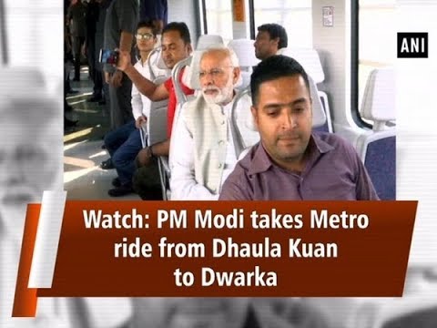 Watch: PM Modi takes Metro ride from Dhaula Kuan to Dwarka