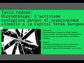 Image of the cover of the video;Taula redona: "Microdiàlegs: L'activisme ecologista davant el negacionisme climàtic..."