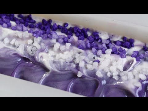 Recreating my FIRST YouTube video (1 year ago today!) Making Amethyst Homemade Cold Process Soap - UClN5CUhtWenxWs8eD0qGlkg