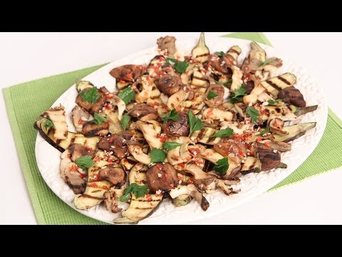 Grilled Eggplant & Wild Mushroom Salad Recipe - Laura Vitale - Laura in the Kitchen Episode 751 - UCNbngWUqL2eqRw12yAwcICg