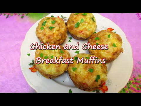 How To Make Chicken and Cheese Muffins With  Red Pepper - Simple Homemade Recipe Tutorial