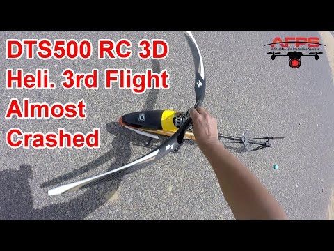 DTS500 RC Electric Helicopter 3nd Flight Almost Crashed - UCsFctXdFnbeoKpLefdEloEQ