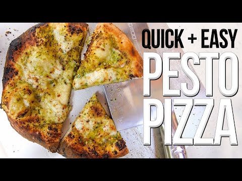 Quick and Simple Pesto Pizza | SAM THE COOKING GUY - UCbRj3Tcy1Zoz3rcf83nW5kw