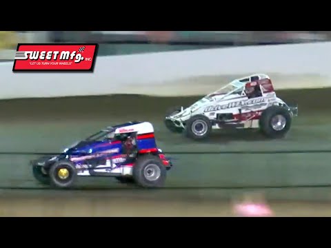 Incredible USAC Sprint Car Battle at Bridgeport | Sweet Mfg. Race of the Week - dirt track racing video image