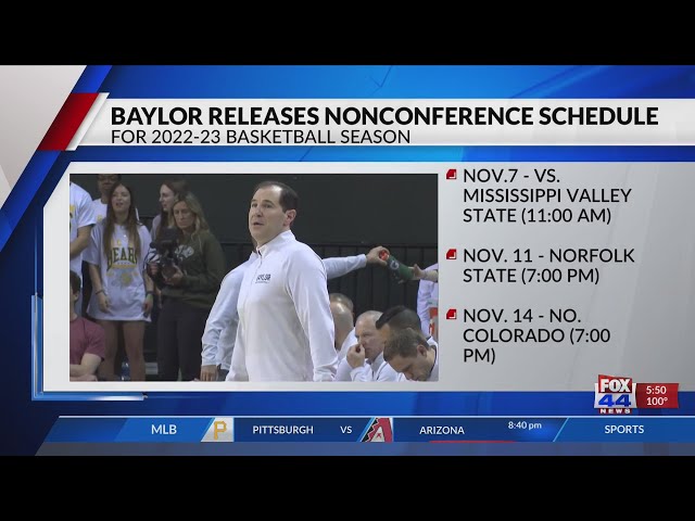 Baylor Basketball Releases Schedule for Upcoming Season