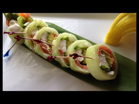 sushi rollo philadelphia en pepino si arroz y sin alga receta - UCKkinZz8CfbX-Hr6zcXOO7Q