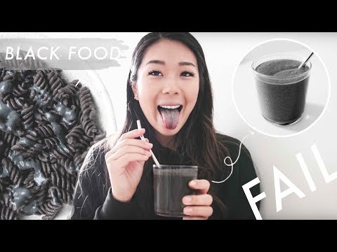 Eating only BLACK FOOD for 24 hours 
