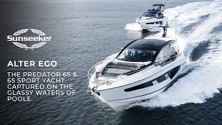 SUNSEEKER - ALTER EGO. The Predator 65 & 65 Sport Yacht take to the glassy waters of Poole, UK
