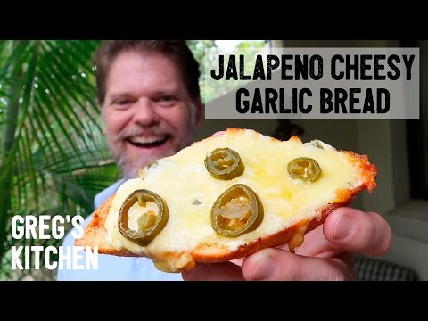 Jalapeño Cheesy Garlic Bread Recipe - Food For Stoners - Greg's Kitchen - UCGXHiIMcPZ9IQNwmJOv12dQ