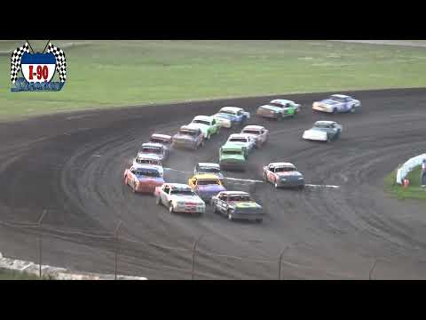 B-Mod B Feature &amp; Hobby Stock Feature | I-90 Speedway | 7-24-2021 - dirt track racing video image