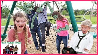 Infected - Zombie iNFECTiON Tag Game In Real Life / That YouTub3 Family I Family Channel