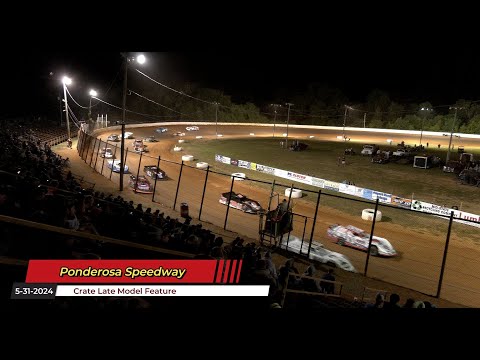 Ponderosa Speedway - Crate Late Models - 5/31/2024 - dirt track racing video image