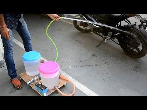 Video - WATCH DIY | How to Make High Pressure Bike Washing Machine/Powerful Water Pump #Automobile 