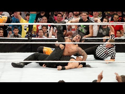 Roman pinned for the first time in WWE!  11-on-3 Handicap Match: Raw, Sept. 23, 2013 - UCJ5v_MCY6GNUBTO8-D3XoAg