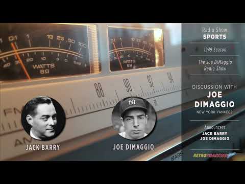 Joe Dimaggio Show with radio host Jack Barry - Radio Broadcast video clip