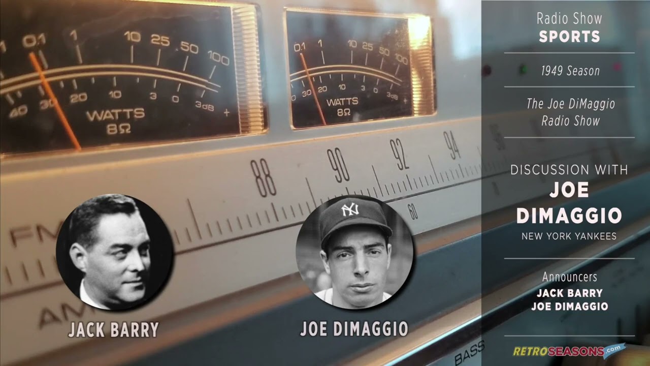 Joe Dimaggio Show with radio host Jack Barry - Radio Broadcast video clip