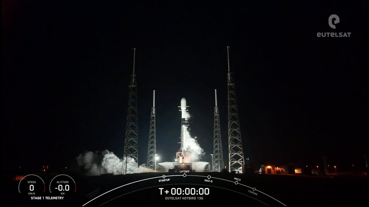 SpaceX launches Eutelsat Hotbird 13G mission