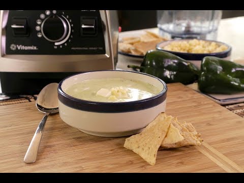 Crema de chile poblano con elote en Blender Vitamix - UCvg_5WAbGznrT5qMZjaXFGA