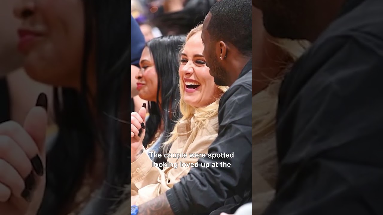 Adele & Rich Paul have date night at Lakers playoff game #shorts