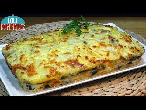 Pastel de patatas, berenjenas, jamón york y queso, súper fácil y SIN FRITOS - Loli Domínguez - UC5ONfXPjWgqElh0NZaRJ1tg