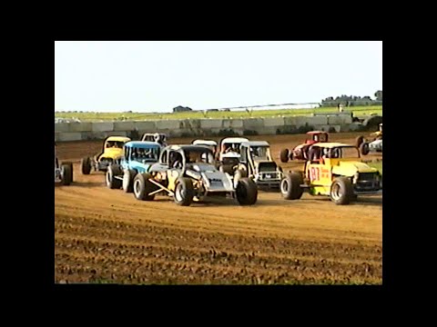 2002 IMCA Oldtimers - Hastings Little Log House Exhibition - dirt track racing video image