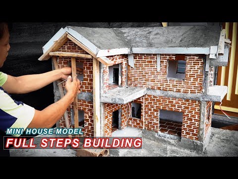Gerçek Tuğla ve Beton İle Mini Model Ev Yapımı