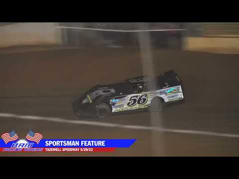Sportsman Feature - Tazewell Speedway 5/29/22 - dirt track racing video image