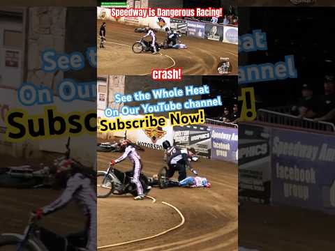 Speedway Racing Is Dangerous Racing! #crash #motorcyclecrashes #shorts - dirt track racing video image