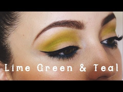 Urban Decay Electric Palette Tutorial- Lime Green & Teal - UC8v4vz_n2rys6Yxpj8LuOBA