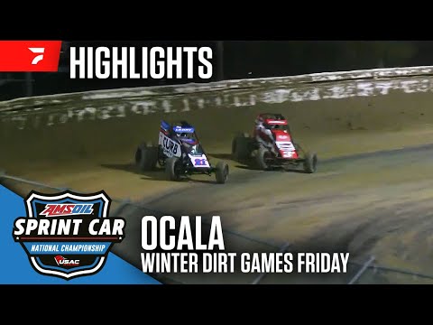 Winter Dirt Games Friday | USAC Sprints at Ocala Speedway 2/14/25 | Highlights - dirt track racing video image