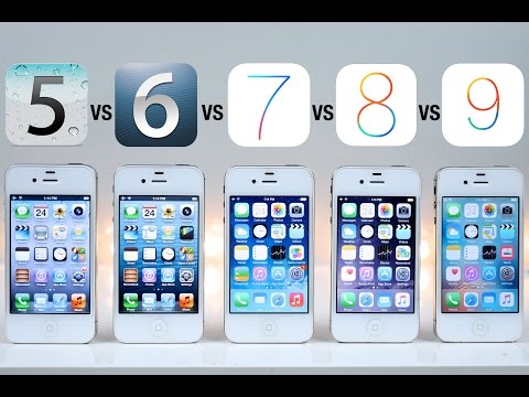 iOS 5 vs iOS 6 vs iOS 7 vs iOS 8 vs iOS 9 on iPhone 4S Speed Test - UCj34AOIMl_k1fF7hcBkD_dw